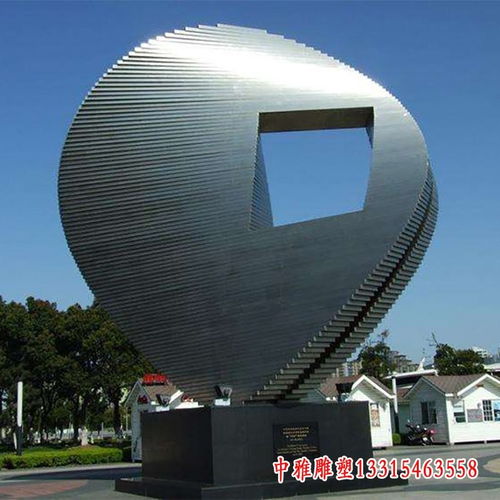 不锈钢艺术企业标志雕塑 衡水金属雕塑企业标志制作厂家
